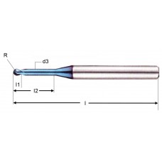 2BŘIT. - 1,2mm (l2: 8mm) 30°šroubovice  CERANIT – SK –KULOVÁ KOPÍROVACÍ FRÉZA DLOUHÁ 